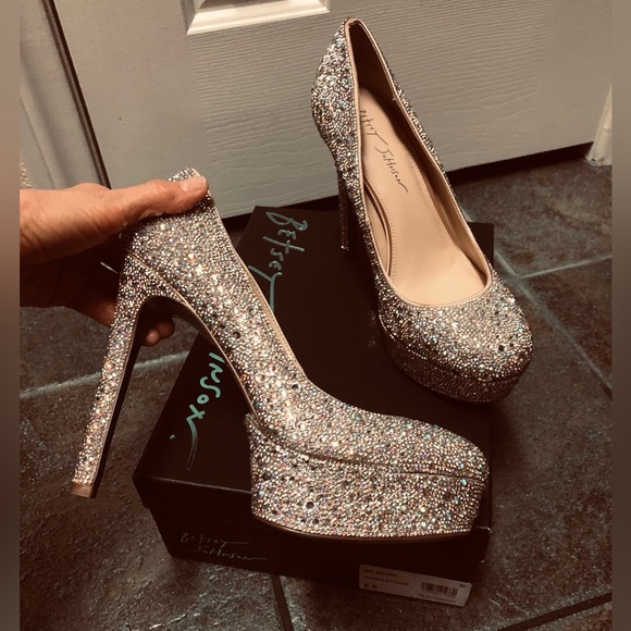 Betsey Johnson Crystal Heels US 8.5 - Picture 8 of 14